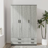 Tripoli 3 Door 4 Drawer Wardrobe Bedroom Furniture- 180x108x46cm