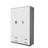 Tripoli 3 Door 4 Drawer Wardrobe Bedroom Furniture- 180x108x46cm