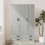 Tripoli 3 Door 4 Drawer Wardrobe Bedroom Furniture- 180x108x46cm