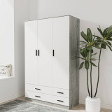 Tripoli 3 Door 4 Drawer Wardrobe Bedroom Furniture- 180x108x46cm
