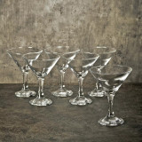 190ml Pasabahce Bistro Martini Glasses - 35 Coupe Saucers, 5-Tier Tower