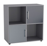 4 -Cube Shelving With Metal Handle Doors - Square