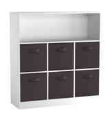 Wide 7 Cube Bookcase Wooden Storage Unit