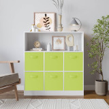 Wide 7 Cube Bookcase Wooden Storage Unit