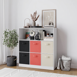 Wide 7 Cube Bookcase Wooden Storage Unit