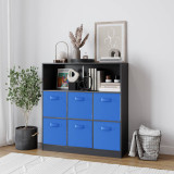 Wide 7 Cube Bookcase Wooden Storage Unit
