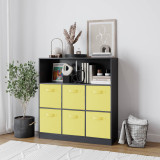 Wide 7 Cube Bookcase Wooden Storage Unit