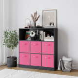 Wide 7 Cube Bookcase Wooden Storage Unit