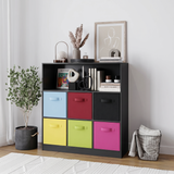 Wide 7 Cube Bookcase Wooden Storage Unit