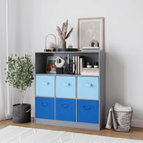 Wide 7 Cube Bookcase Wooden Storage Unit