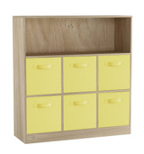 Wide 7 Cube Bookcase Wooden Storage Unit