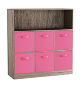 Wide 7 Cube Bookcase Wooden Storage Unit