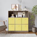 Wide 7 Cube Bookcase Wooden Storage Unit