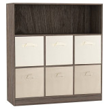 Wide 7 Cube Bookcase Wooden Storage Unit