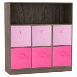 Wide 7 Cube Bookcase Wooden Storage Unit