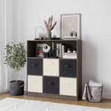 Wide 7 Cube Bookcase Wooden Storage Unit
