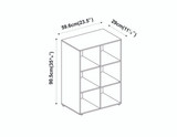 6-Cube Shelving Unit With Metal Doors