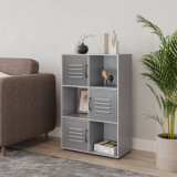 6-Cube Shelving Unit With Metal Doors