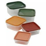 Square Plastic Food Storage Containers with Airtight Lids