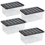 7L Plastic Storage Box with Clip Lid - 15x30x20cm