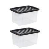 24L Plastic Storage Box with Clip Lid – 24x32x43cm