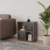 4 -Cube Shelving Unit With Metal Doors - Square