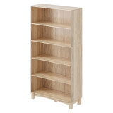 5-Tier Wooden Bookcase, 150x80cm Storage Shelf with Legs