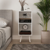 2-Tier Cube  Display Cabinet with Scandinavian Legs