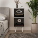 2-Tier Cube  Display Cabinet with Scandinavian Legs