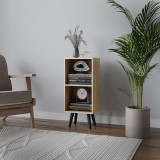 2-Tier Cube  Display Cabinet with Scandinavian Legs