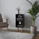 2-Tier Cube  Display Cabinet with Scandinavian Legs