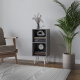 2-Tier Cube  Display Cabinet with Scandinavian Legs