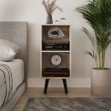 2-Tier Cube  Display Cabinet with Scandinavian Legs