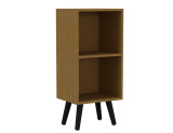2-Tier Cube  Display Cabinet with Scandinavian Legs