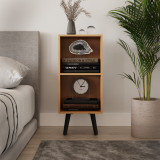 2-Tier Cube  Display Cabinet with Scandinavian Legs