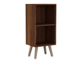 2-Tier Cube  Display Cabinet with Scandinavian Legs
