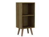 2-Tier Cube  Display Cabinet with Scandinavian Legs