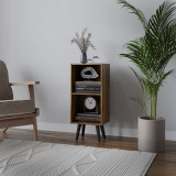 2-Tier Cube  Display Cabinet with Scandinavian Legs