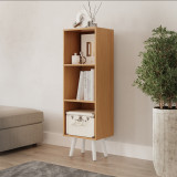 3-Tier Cube Display Cabinet with Scandinavian Legs