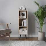 3-Tier Cube Display Cabinet with Scandinavian Legs
