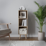 3-Tier Cube Display Cabinet with Scandinavian Legs