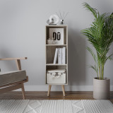 3-Tier Cube Display Cabinet with Scandinavian Legs