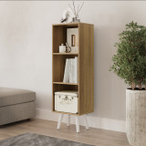 3-Tier Cube Display Cabinet with Scandinavian Legs