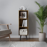 3-Tier Cube Display Cabinet with Scandinavian Legs