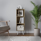 3-Tier Cube Display Cabinet with Scandinavian Legs