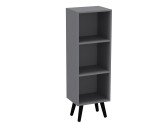 3-Tier Cube Display Cabinet with Scandinavian Legs