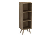 3-Tier Cube Display Cabinet with Scandinavian Legs