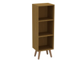 3-Tier Cube Display Cabinet with Scandinavian Legs