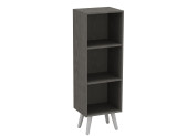 3-Tier Cube Display Cabinet with Scandinavian Legs