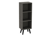 3-Tier Cube Display Cabinet with Scandinavian Legs